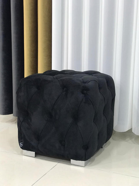 Chester Footstool Black