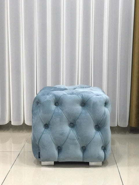 Chester Footstool Iceblue