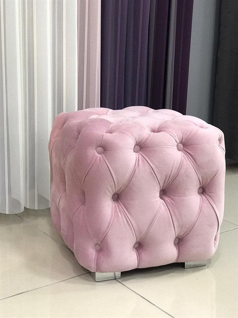 Chester Footstool Pink
