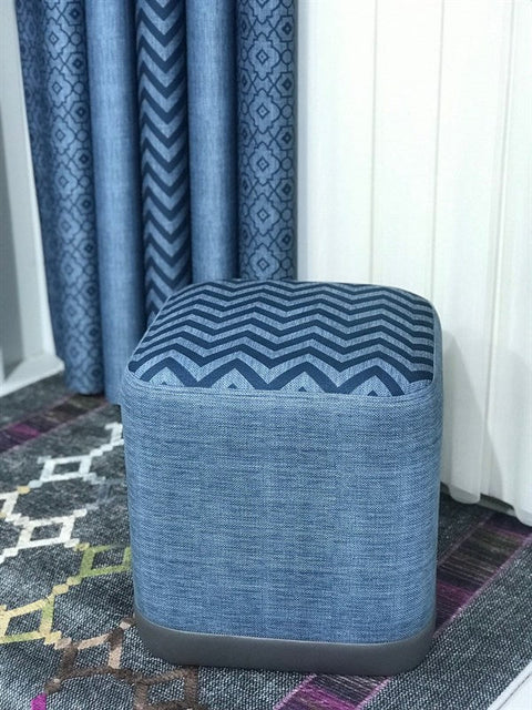 Cube Footstool Blue